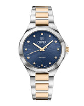 COVER Cardea Crystal Blau, Bicolor Gold Damenuhr - CO221.04